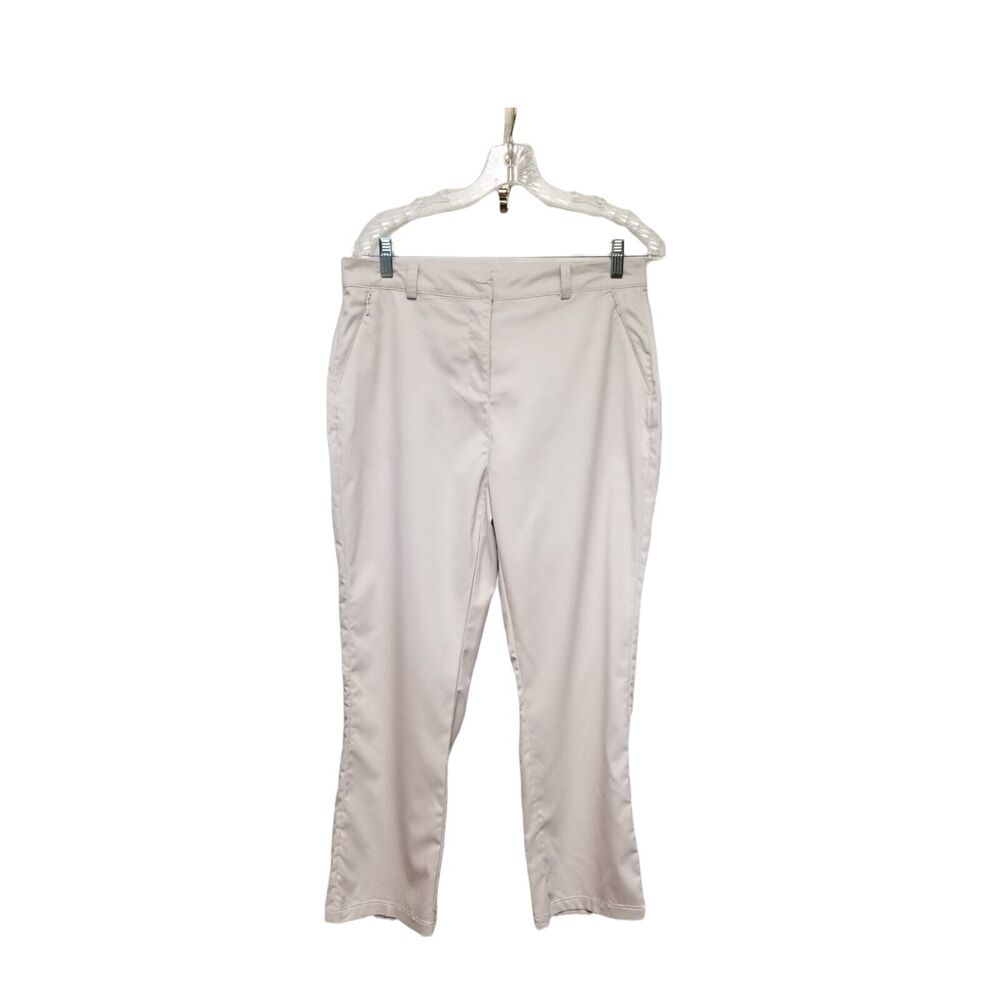 Maggie Lane Women's Flat Front Tech Golf Pants Active Athletic Beige Size 8